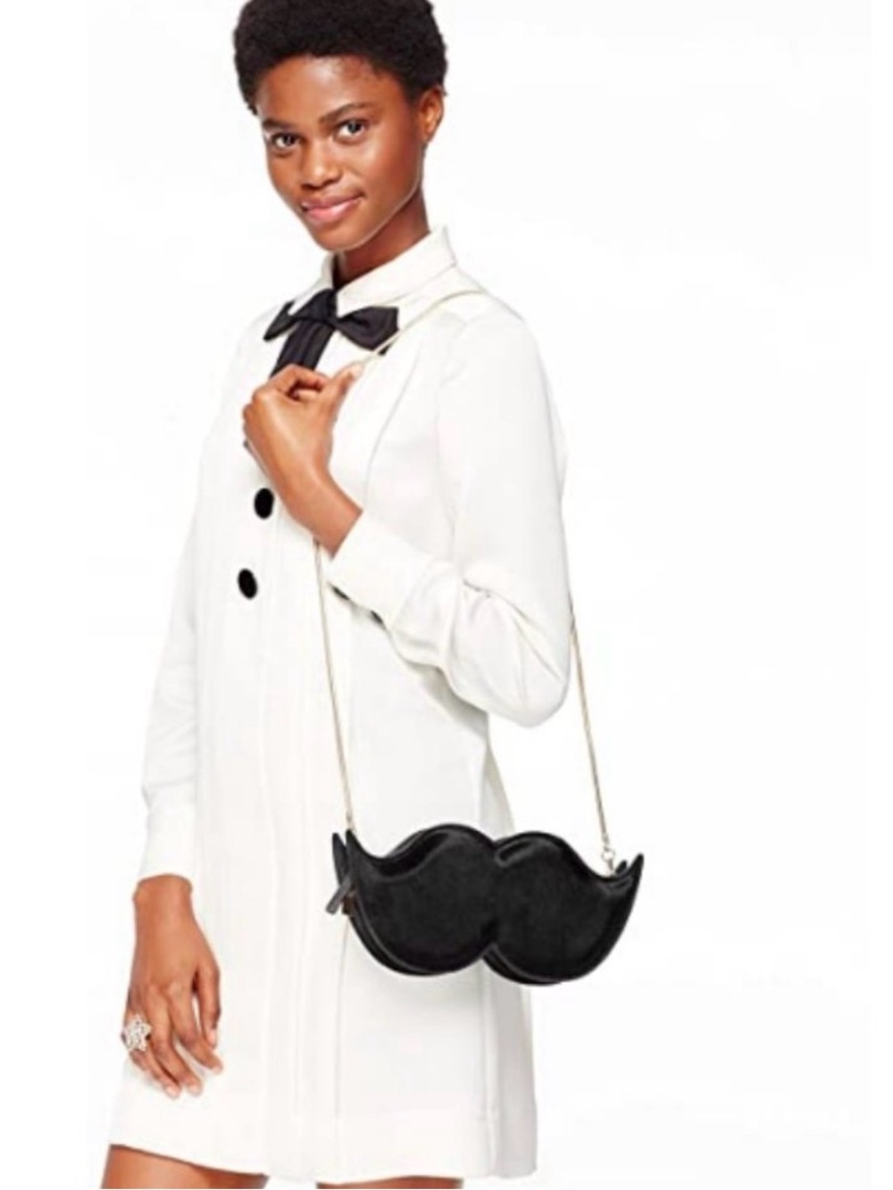 KATE SPADE MAKE MAGIC MUSTACHE NOVELTY BAG